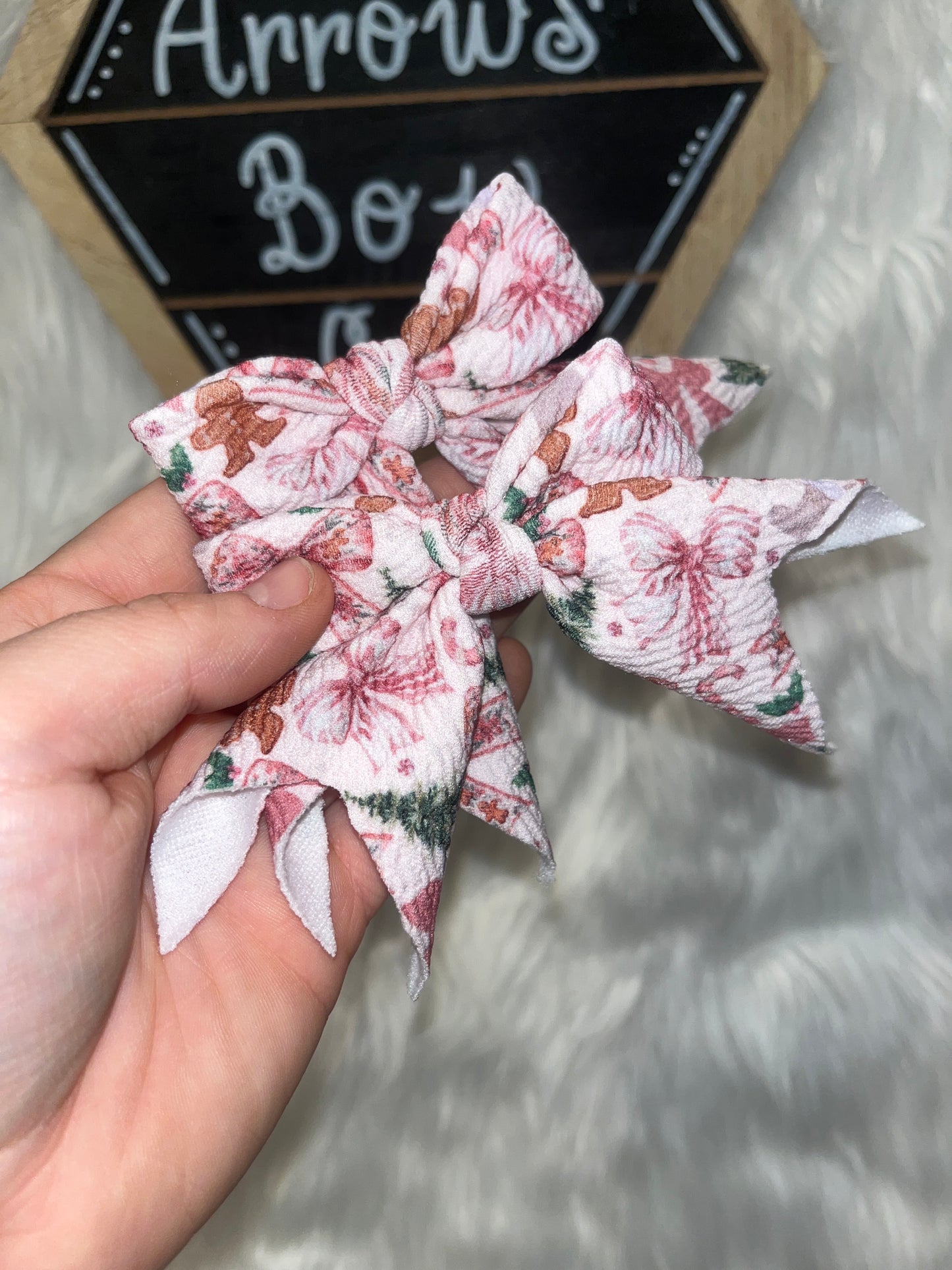 Pink Gingerbread Bows! #1