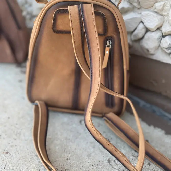 Maisie Mini Tooled Rustic - backpack
