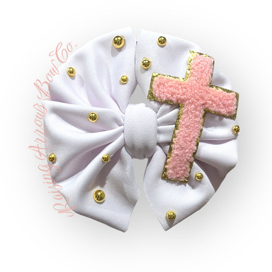 Pink Cross 5” Hannah Bow