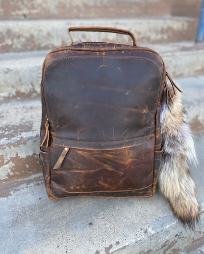 Rustic Leather Backpack