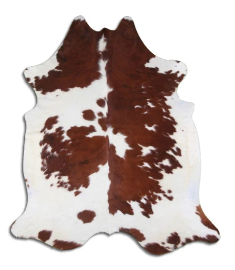 Brown & White Brazilian Cowhide Rug