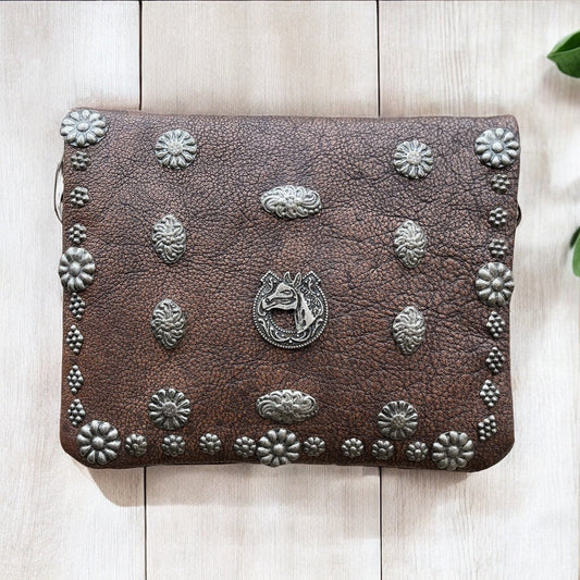 Brown horse crossbody bag
