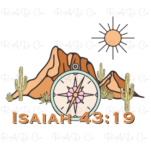 Faith Based Desert Compass Isaiah 43:19 PNG