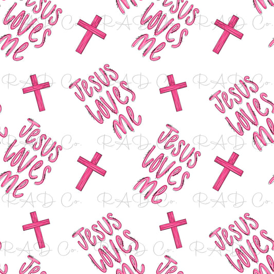 Seamless Jesus Loves Me Crosses