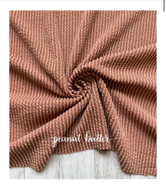Peanut Butter Brown Wavy Ribbed Bows!
