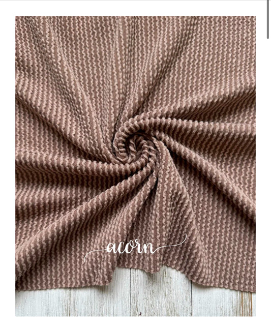 Acorn Brown Wavy Ribbed Bows!