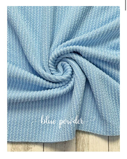 Powder Blue Wavy Ribbed Bows!