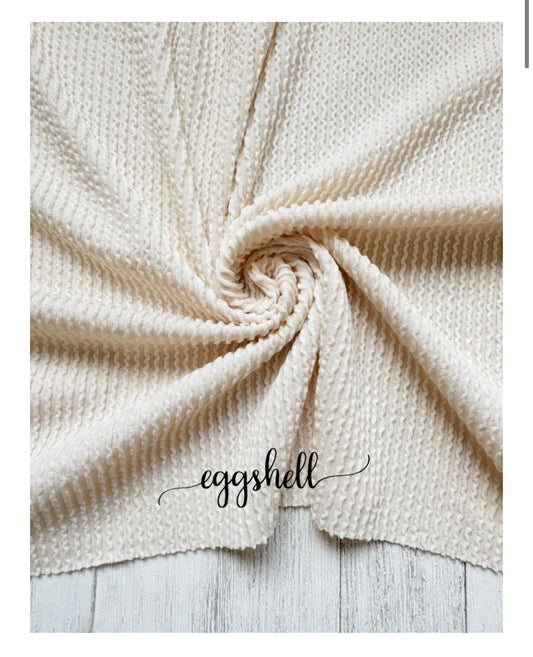 Eggshell Wavy Ribbed Bows!