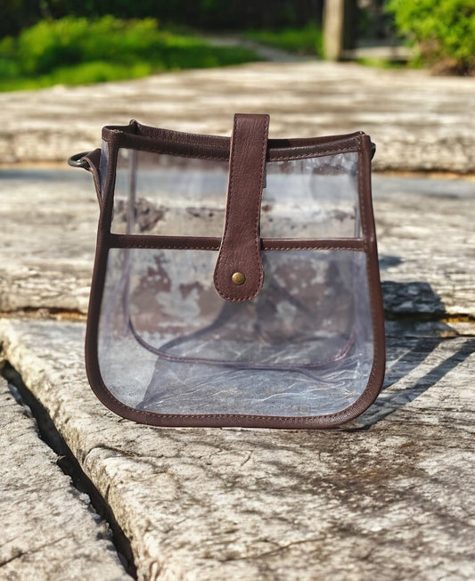 Mini Brown Clear Bag/Crossbody